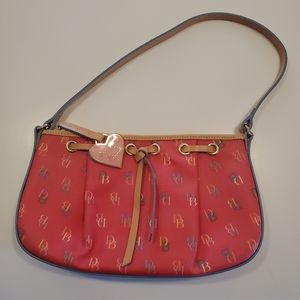 Dooney & Bourke Red Rainbow Tassel Top Zip Handbag